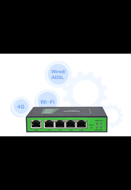 InHand IR305 4G LTE Router with Dual SIM Slots, Cloud Management, 5 Ethernet Ports