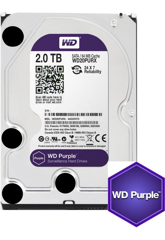 דיסק קשיח Western Digital WD Purple Surveillance WD22PURZ 2TB